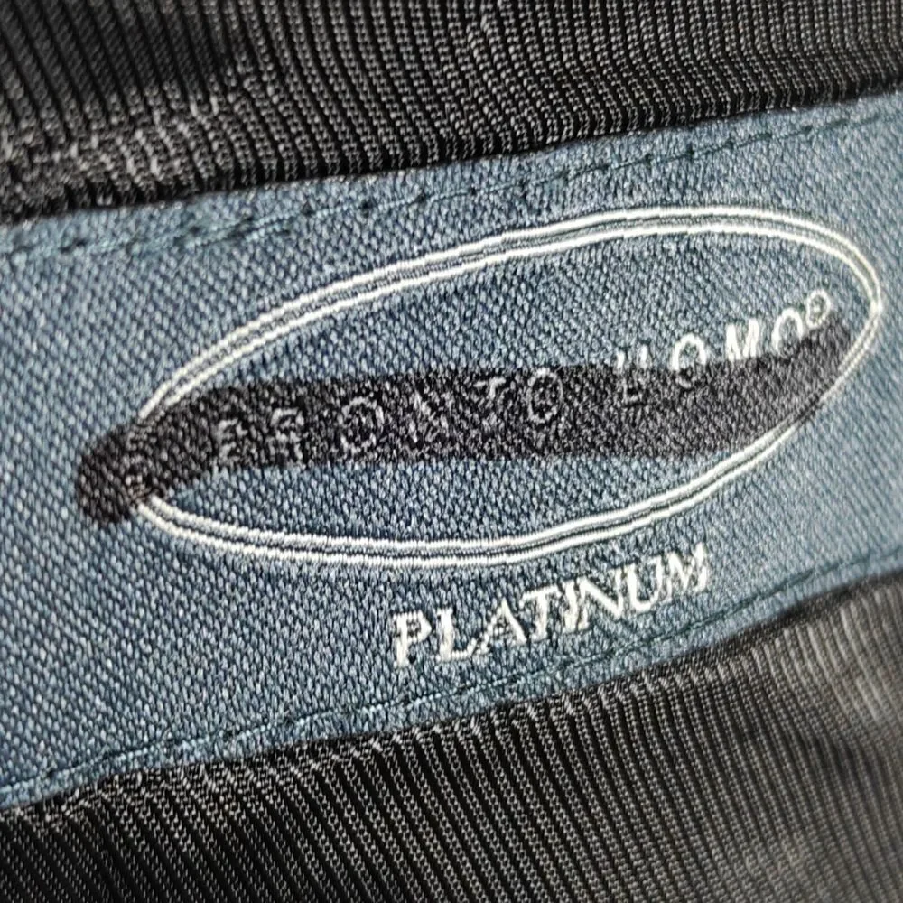 Pronto Uomo Platinum Men's Sport Coat Blazer‎ Two Button Striped BLK Wool 46XL